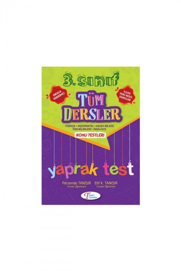 3. Sınıf Tüm Dersler Yaprak Test Tanışır Yayınları