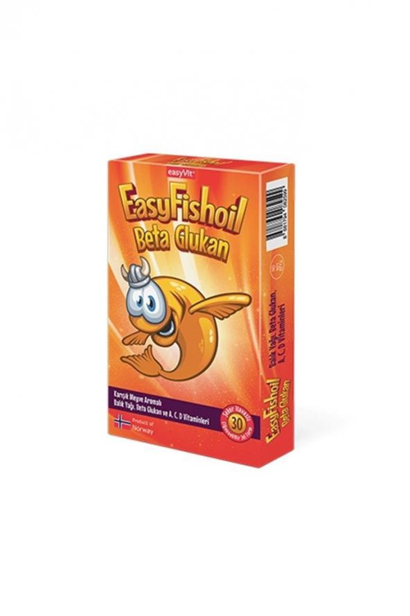 Easyvit EasyFishOil Beta Glukan Çiğnenebilir Jel Tablet 30 Tablet