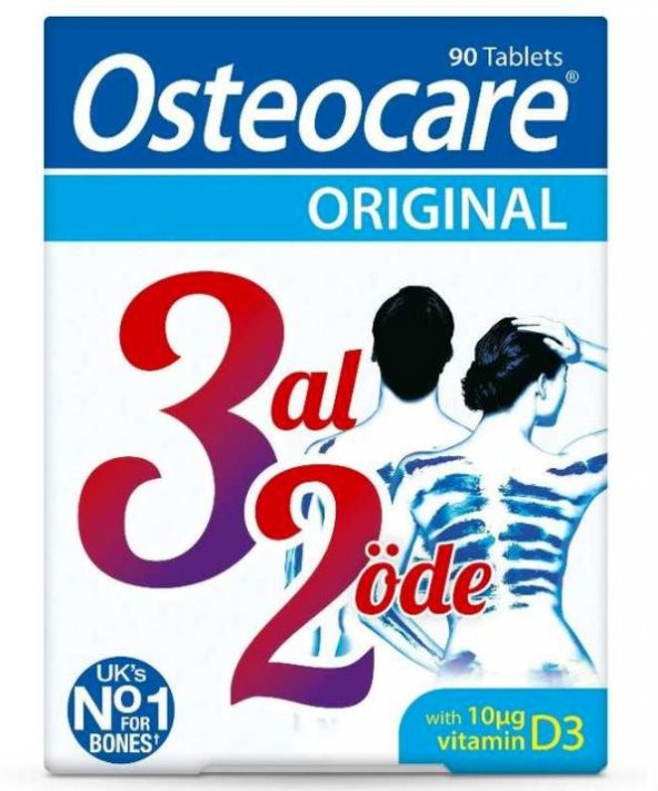 Vitabiotics Osteocare Orginal 90 Tablet | 3 Al 2 Öde Avantajlı Paket