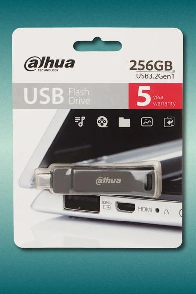 Dahua 256gb OTG USB3.2 Metal USB Bellek P629 Titan Gri - 4