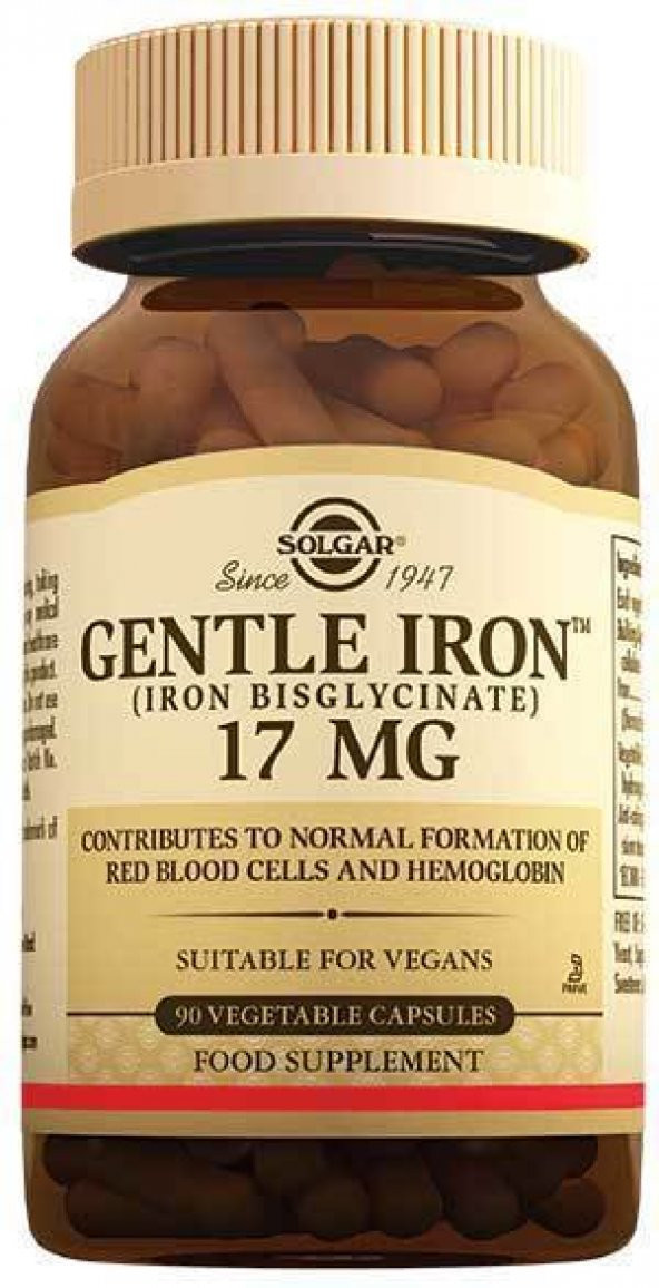 Solgar Gentle Iron 17Mg 90 Kapsül