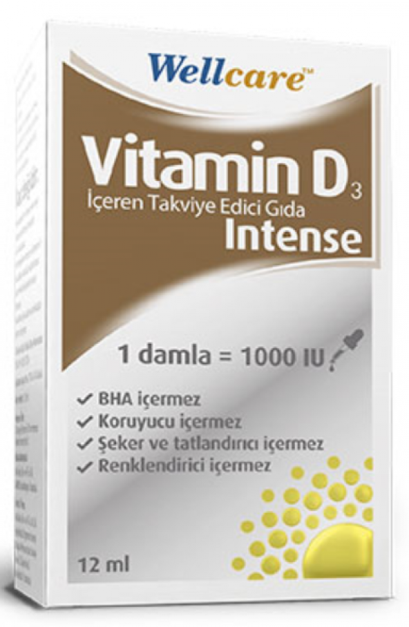 Wellcare Vitamin D3 Intense 1000IU Damla 12ml