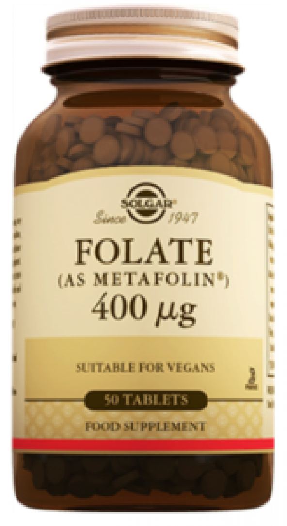 Solgar Folate 400mcg 50 Tablet | Metafolin