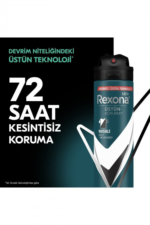 Rexona Men Erkek Sprey Deodorant Invisible Black & White 72 Saat Kesintisiz Üstün Koruma 150 Mlx3 - 4