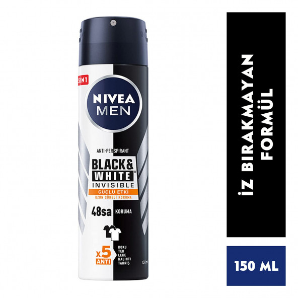 Nivea Deodorant 150 Ml Erkek Black & White Invısıble Güçlü Etki