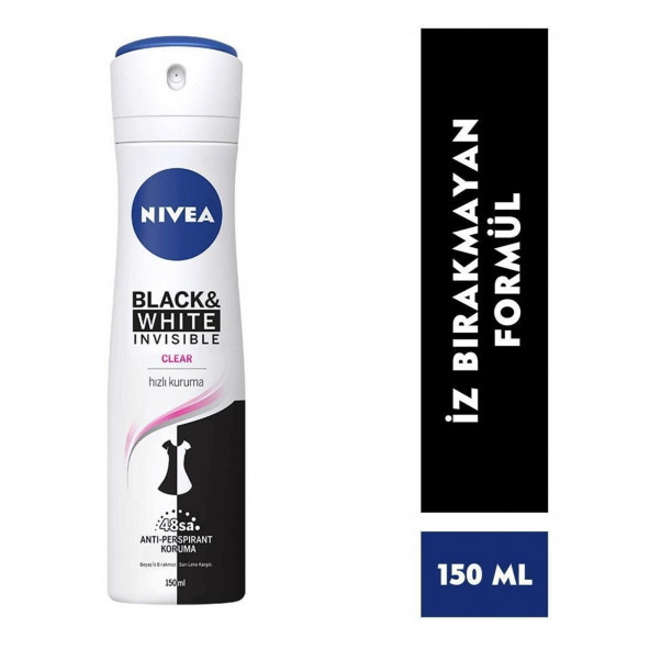 Nıvea Invisible Black And White Clear Kadın Deodorant