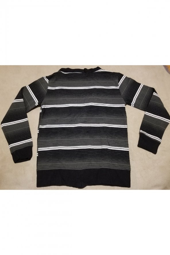 RELE JEANS ÇİZGİLİ HIRKA - 2