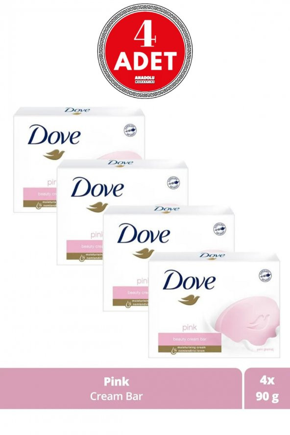 Dove Beauty Cream Bar Pink Nemlendirici Etkili 90 G 4 Adet