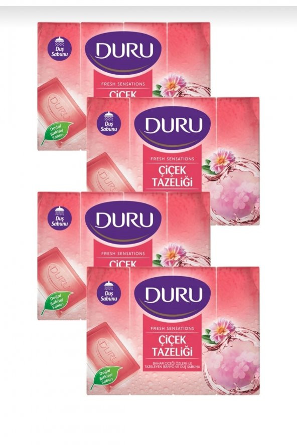 Duru Fresh Sensations Çiçek Tazeliği 16 Adet Duş Sabunu 4X600