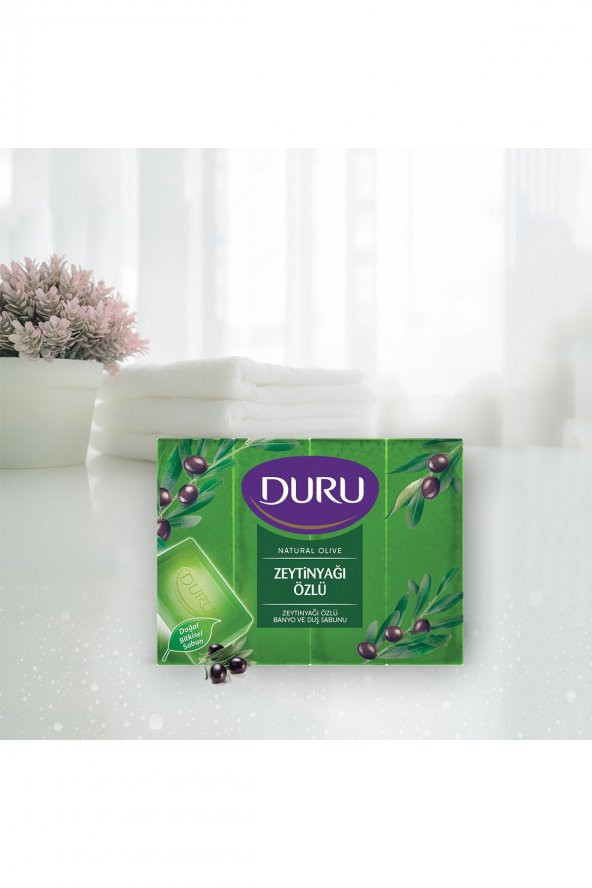 Duru Natural Olive Zeytinyağlı 16 Adet Banyo Sabunu 4X600Gr - 3