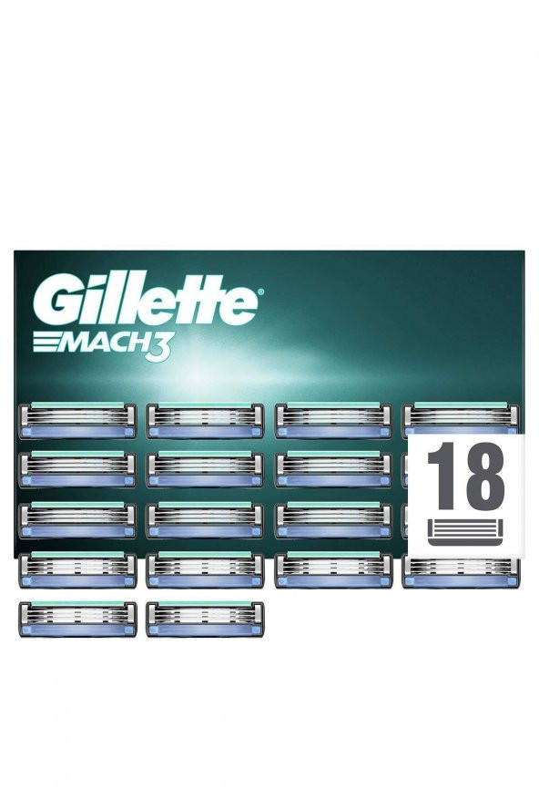 Gillette Mach3 18li Yedek Tıraş Bıçağı Karton Paket