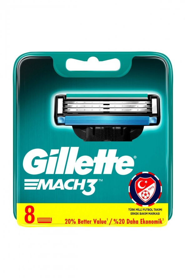 Gillette Mach3 Yedek Tıraş Bıçağı 8li
