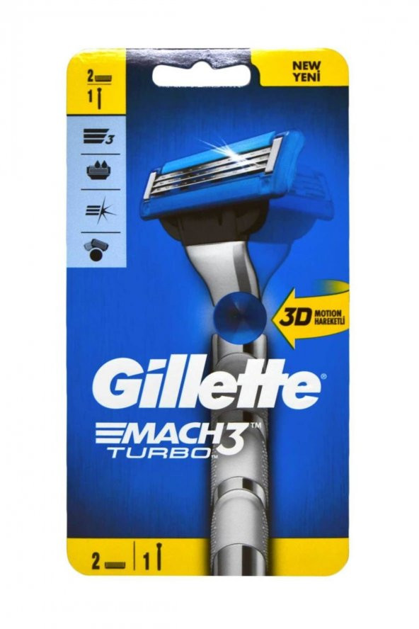 Gillette Mach3 Turbo 3d Tıraş Makinesi 2 Yedekli - 2