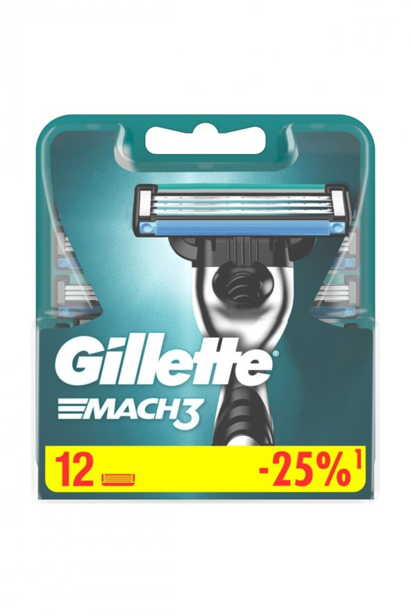 Gillette Mach3 Yedek Tıraş Bıçağı 12li