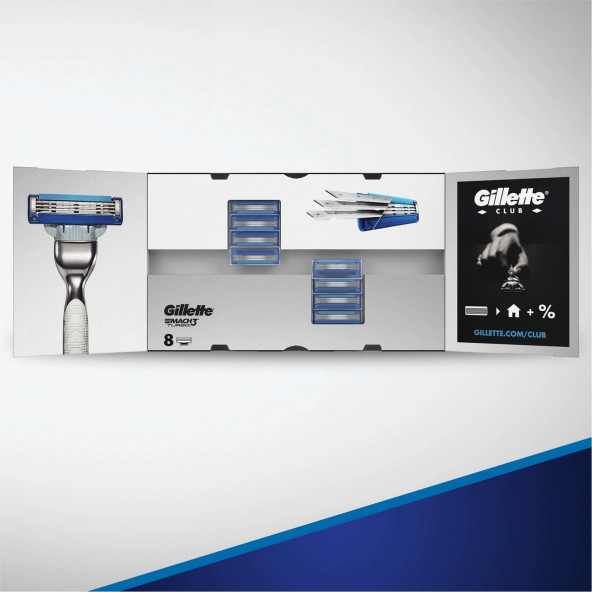 Gillette Mach 3 Turbo Yedek Tıraş Bıçağı 8li Karton Kutu