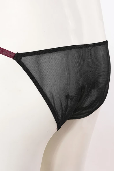Siyah Tracy Kadife Transparan Külot - Resim 2
