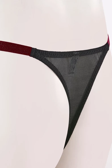 Siyah Tracy Kadife String - Resim 2