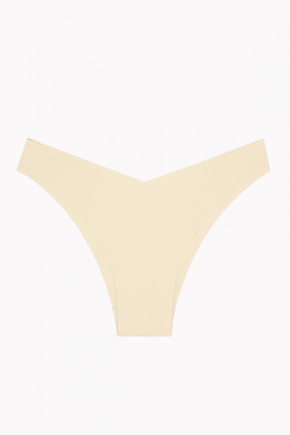 Ten Bordo Cappuccino 3lü Lazer V Shape Brazillian Külot - Resim 4