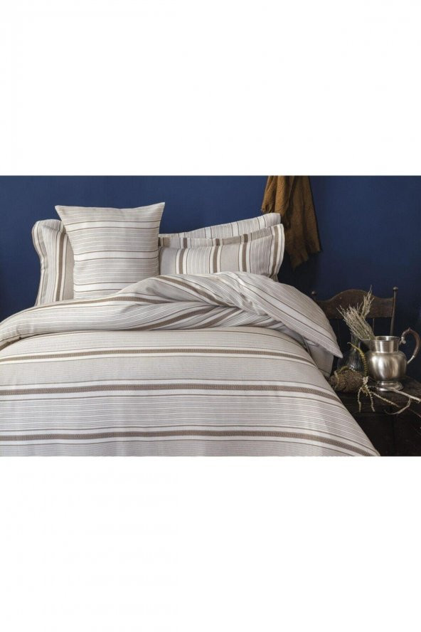 Cubas Ipliğe Boyalı Çift Kişilik Nevresim Takımı