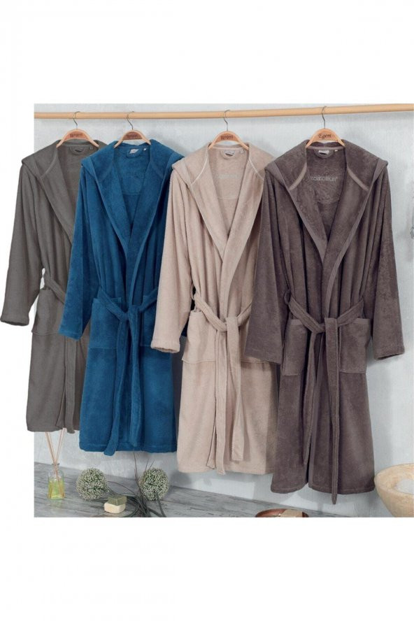 Organik Bornoz Ecosoft Erkek Bej M - 2