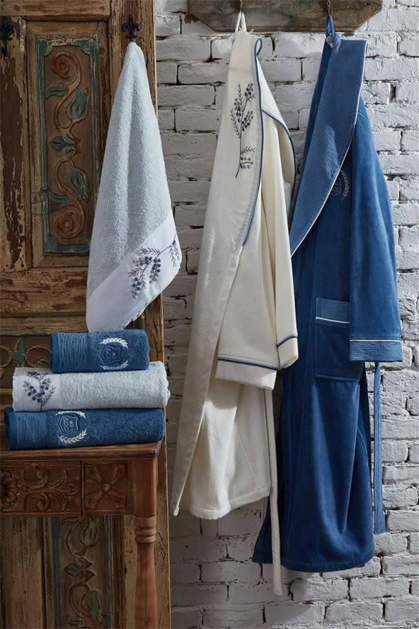 Derin 100 Organik Pamuk Aile Bornoz Seti