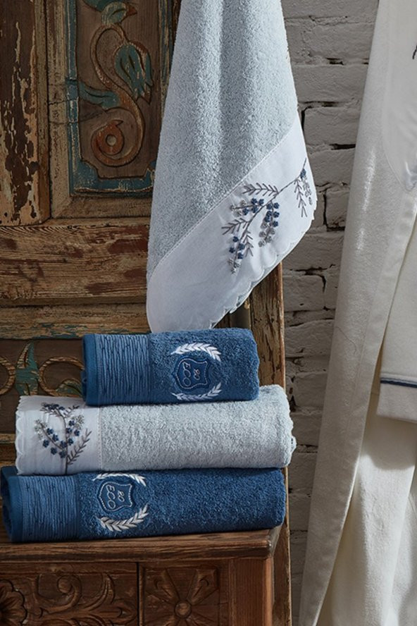 Derin 100 Organik Pamuk Aile Bornoz Seti - 2