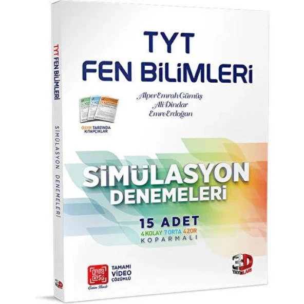 3D Yayınları Tyt Fen Bilimleri Simülasyon Denemeleri