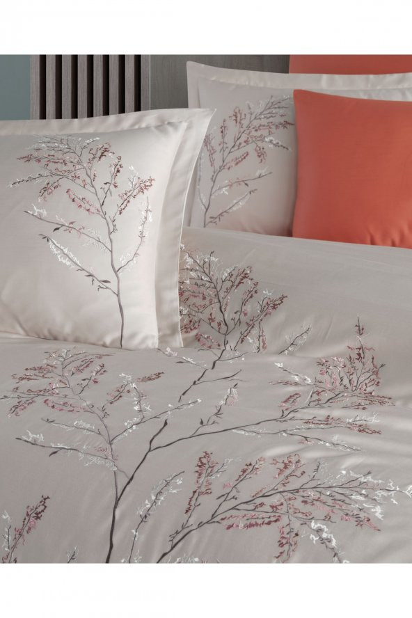 Blesk Bej Nakışlı Nevresim Takımı - 3