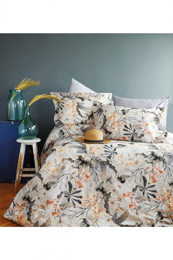 Oleander 60 Lyocell 40 Pamuk Dijital Nevresim Takımı Çift Kişilik