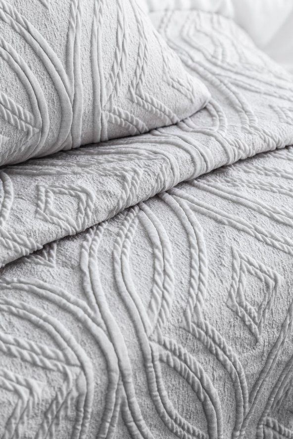 Çift Kişilik Yatak Örtülü Nevresim Set Belmont Gray - 2