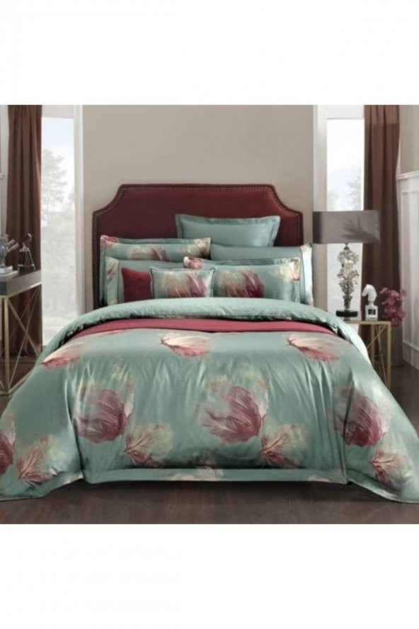 Helios Jakarlı Saten Çift Kişilik Nevresim Takımı ürün görseli 1