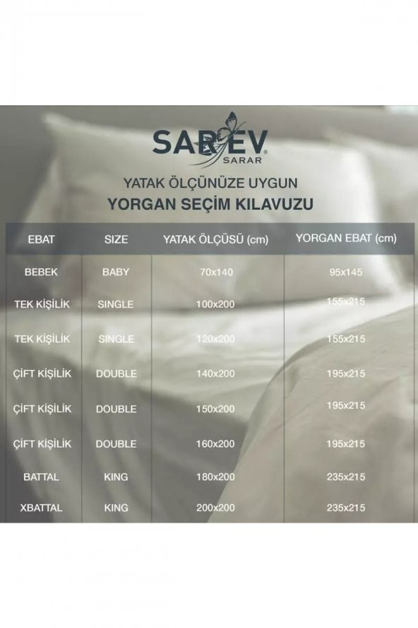 Ekru Çift Kişilik Yun Yorgan - 3