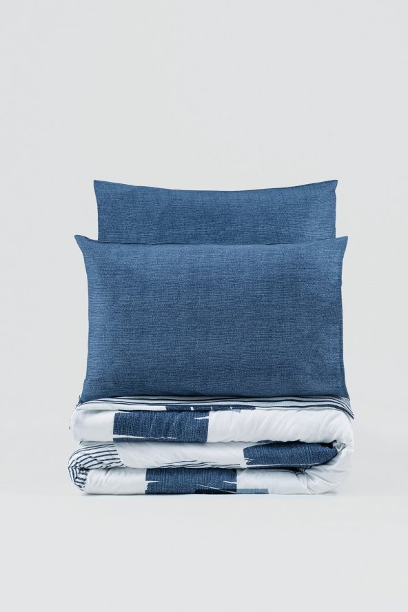 Modern Tek Kişilik Nevresim Takımı Solito Indigo - 3