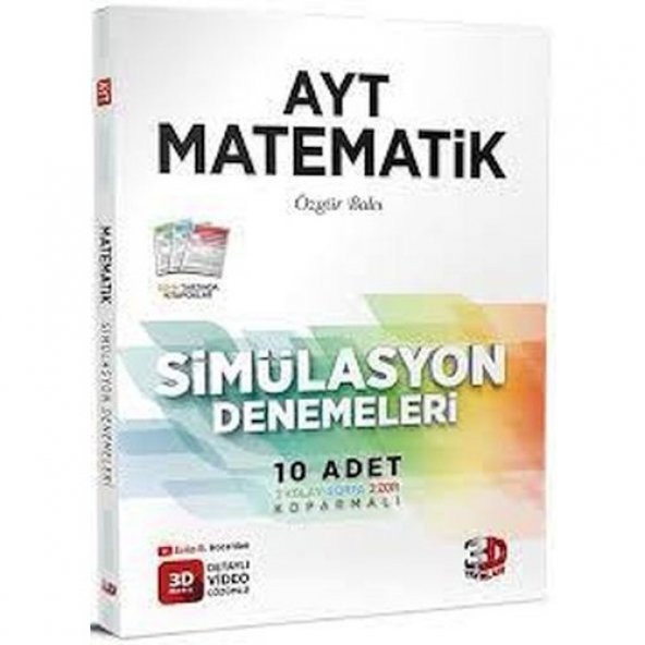 3D Yayınları AYT Matematik 10 Lu Simülasyon 2023 Denemeleri Video Çözümlü - 2