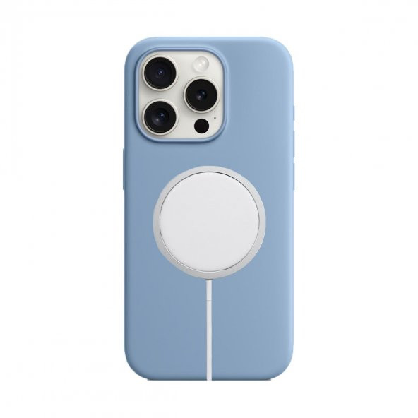 BİKAPAK MAGSENSE IPHONE 15 PRO LIGHT BLUE KAPAK