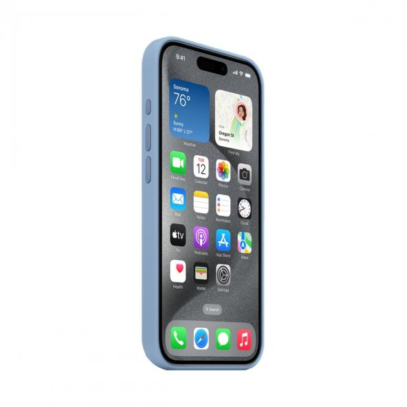 BİKAPAK MAGSENSE IPHONE 15 PRO LIGHT BLUE KAPAK - Resim 2