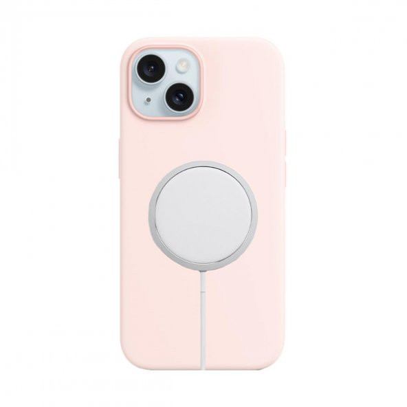 BİKAPAK MAGSENSE IPHONE 15 PINK WHITE KAPAK ürün görseli