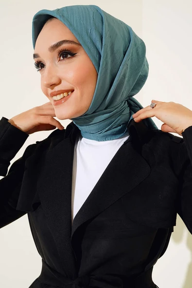 Bambu Kraş Eşarp Turkuaz - Resim 2