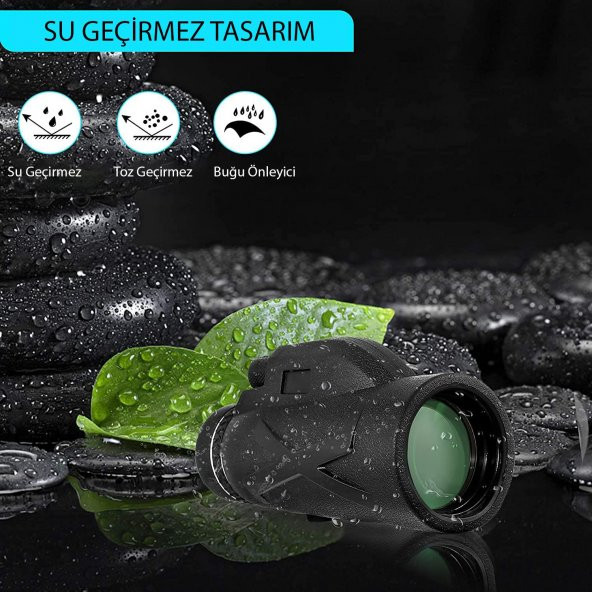 UpWay 80X100 Yüksek Çözünürlüklü Monoküler Teleskop Düşük Gece Görüşlü Monoküler Dürbün - 2