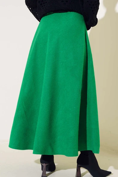 Kaşe Kloş Etek Yeşil - 3