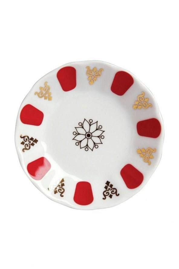 Porland Kırmızı Yaldız Çay Tabağı 11 Cm