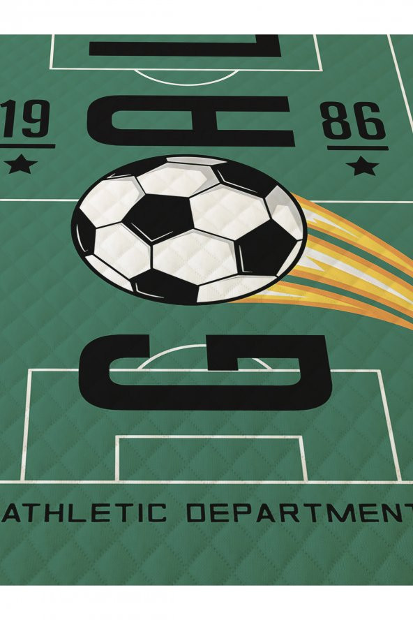 Futbol Desenli, Baskılı Tek Kişilik ve Çocuk Pike Takımı - 2