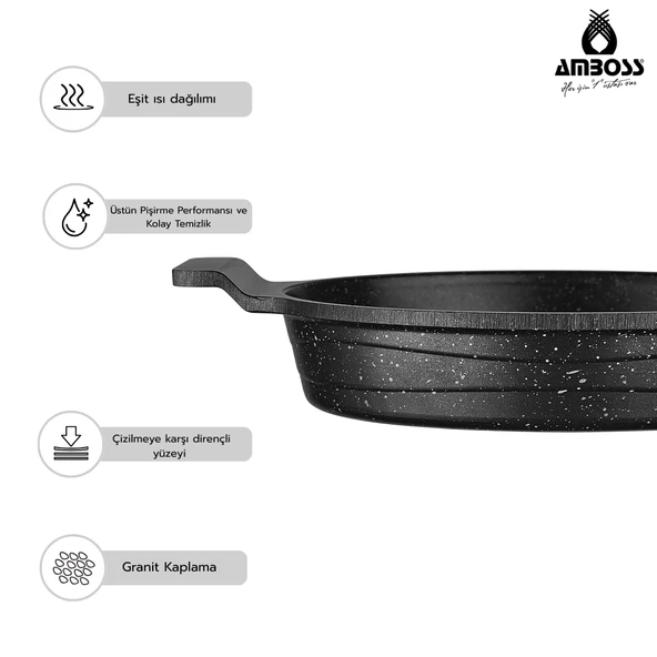 Amboss Daisy 3 Parça Döküm Yanmaz Yapışmaz Omlet (sahan) Seti ürün görseli