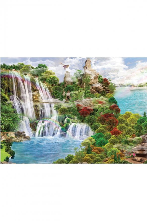 1000 Parça Puzzle - Forest And Waterfall