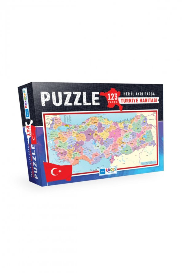 Bluefocus Türkiye Haritası Kutulu Puzzle (her Il Ayrı Parça) 123 Parça Bf124