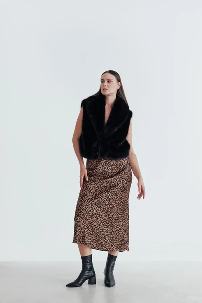 Muggo DARJA Garantili Sivri Burun Arkadan Fermuarlı Kadın Topuklu Bot - Resim 10