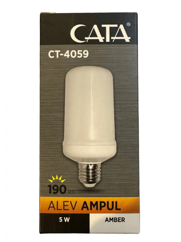 Cata CT-4059 5W (Amber Işık) E27 Duylu Led Alev Ampul