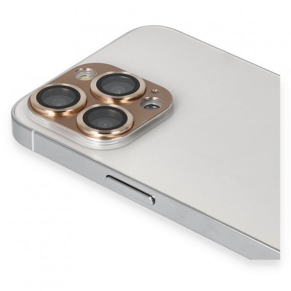 iPhone 13 Pro Max Pers Alüminyum Kamera Lens  Gold