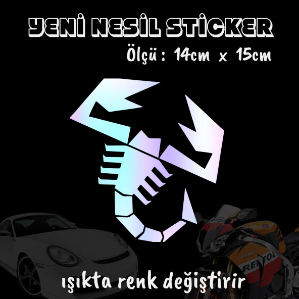 örümcek scorpion oto sticker  2 adet Hologram model Motosiklet kask atv laptop cam uyumlu