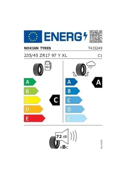 Nokian Tyres 235/45 ZR17 97Y XL Powerproof1 Yaz lastiği (2025 Üretim) - 2